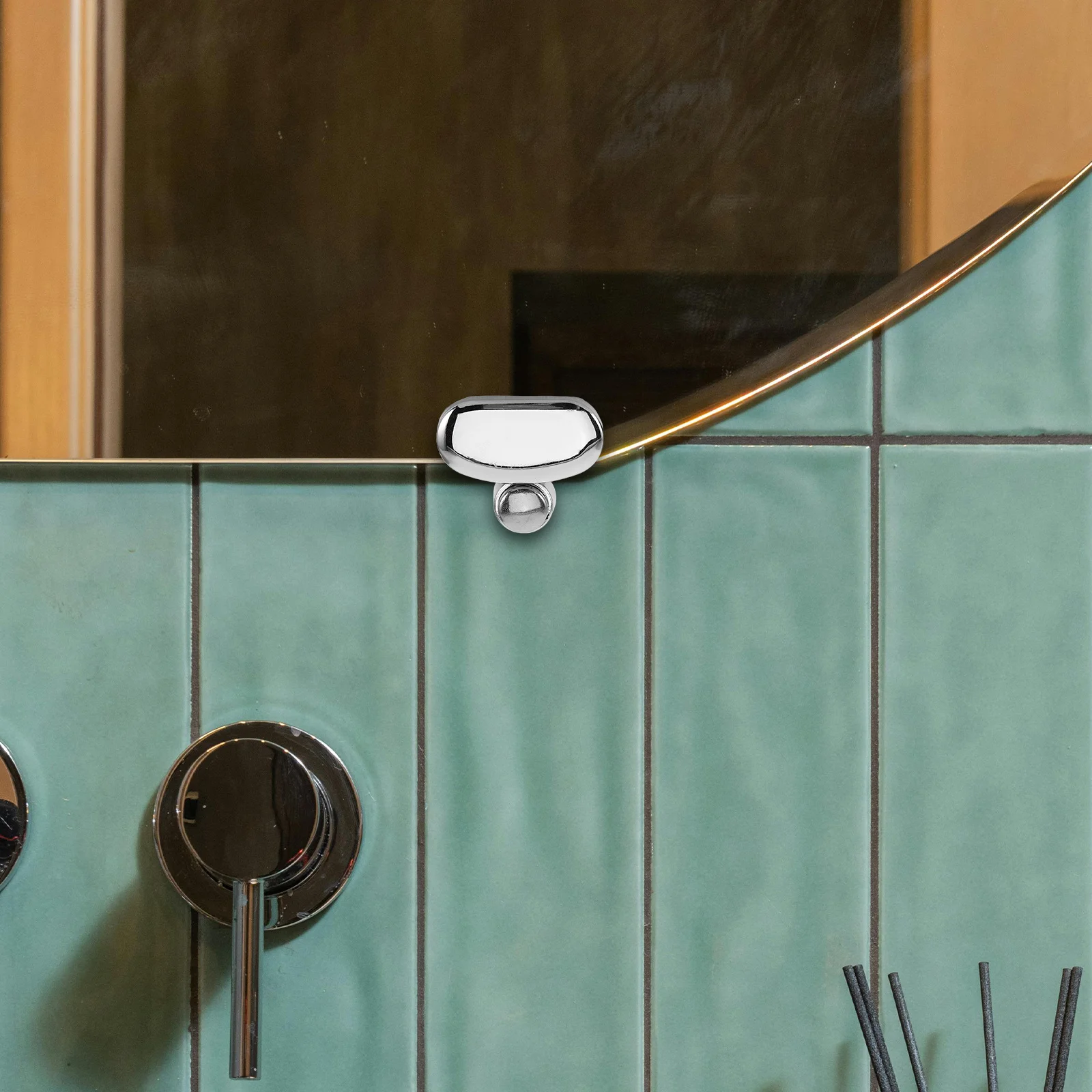 

4Pcs Mirror Clips Zinc Alloy Heavy Duty Glass Fixing Holder Clamps Easy Installation Bathroom Mirror Mounting Brackets Kit