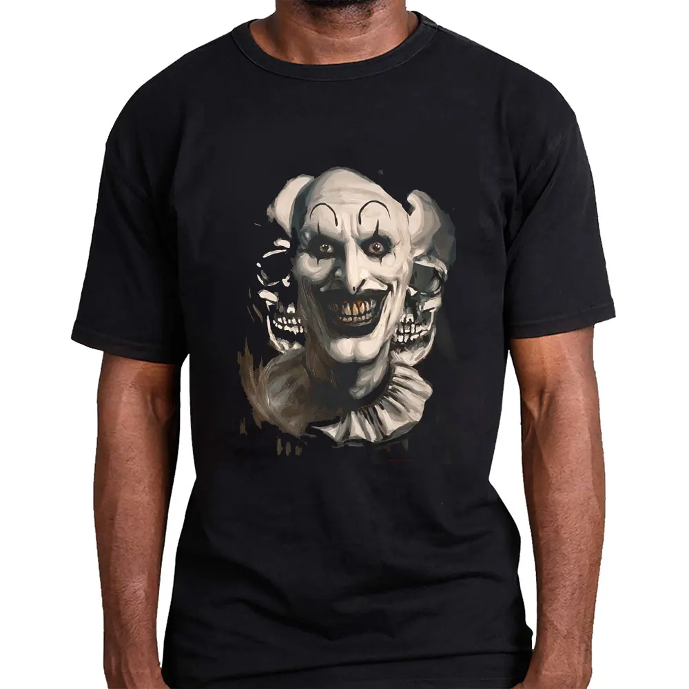 

1226 Horror Movie Terrifier Sacry Halloween Gift t shirt for man Art the clown killer Graphic Clothes 100% cotton All size Tops