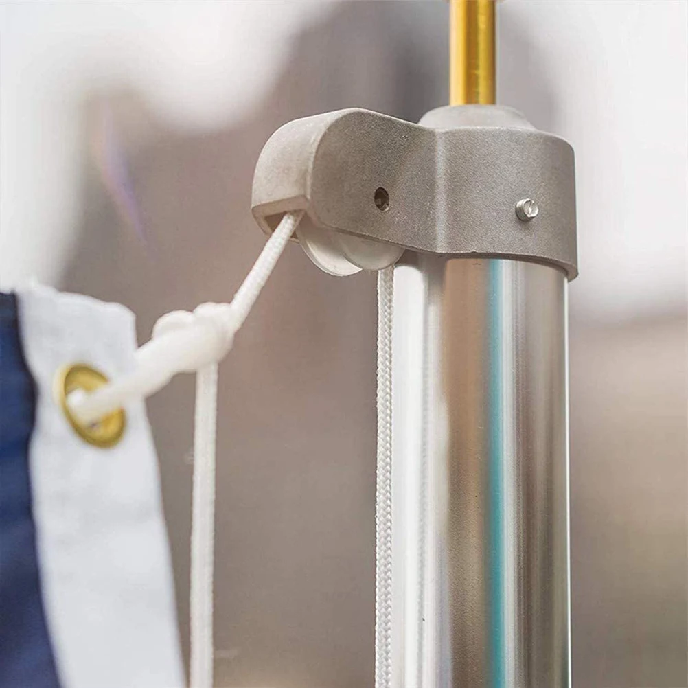 

6Mm Flagpole Lifting Rope Nylon Halyard Replacement Durable Weather Resistant For Camping Hiking Clothesline Portable Solid