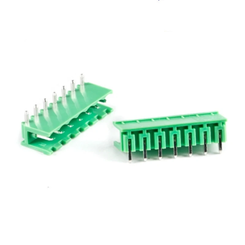 Bloque de terminales enchufable, conector PCB, KF2EDGR 5,08 2P/3P/4P/5P/6P/7P/8P/9P/10/11P/12P aguja curva tipo L, 2EDGR, 5,08mm, 2 P-12 pines