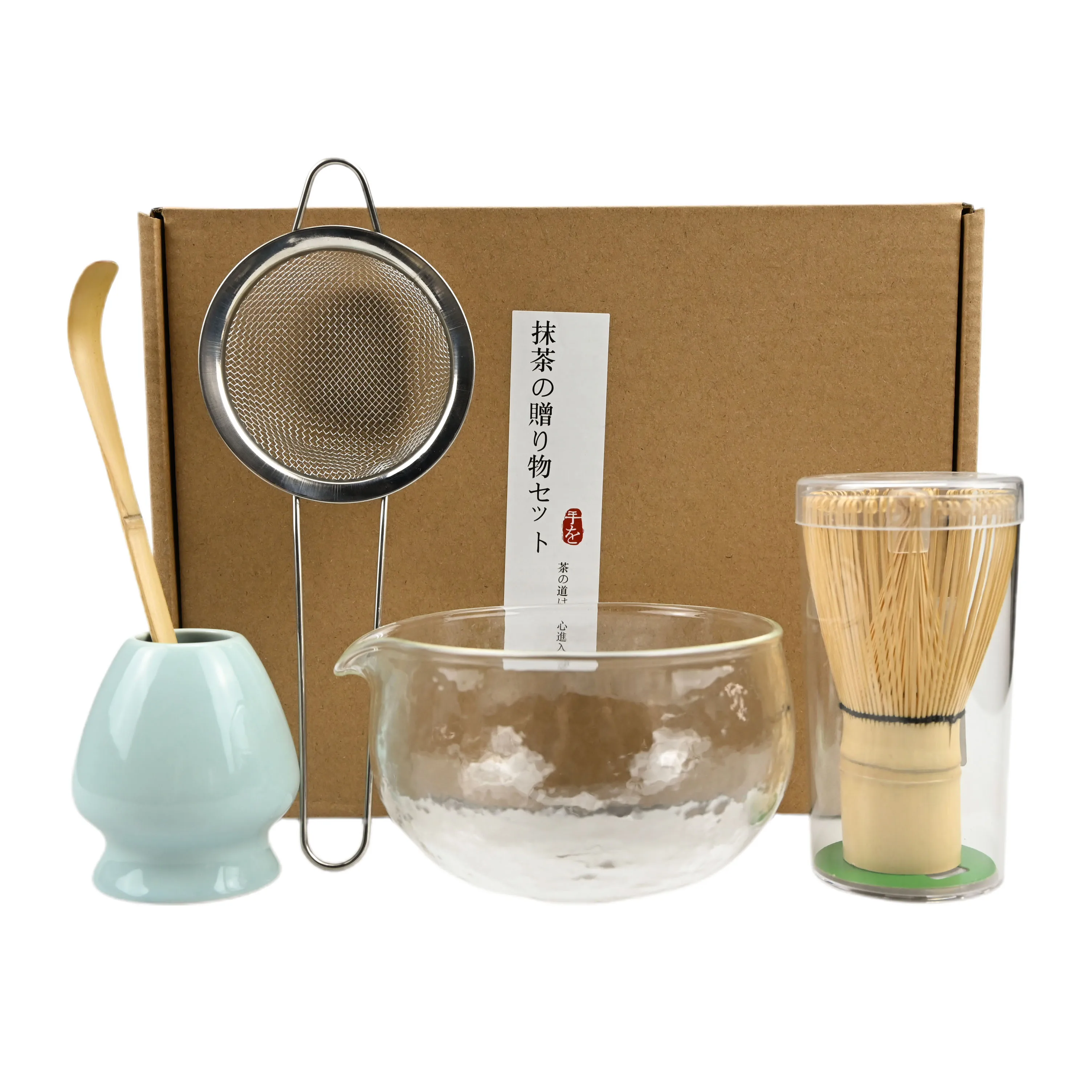 1PC/5PCS/Set Japanese-style Matcha Bowl , Spoon, Tea Whisk, Sieve Mesh, Perfect Gift For Ceremony, Traditional Decoration