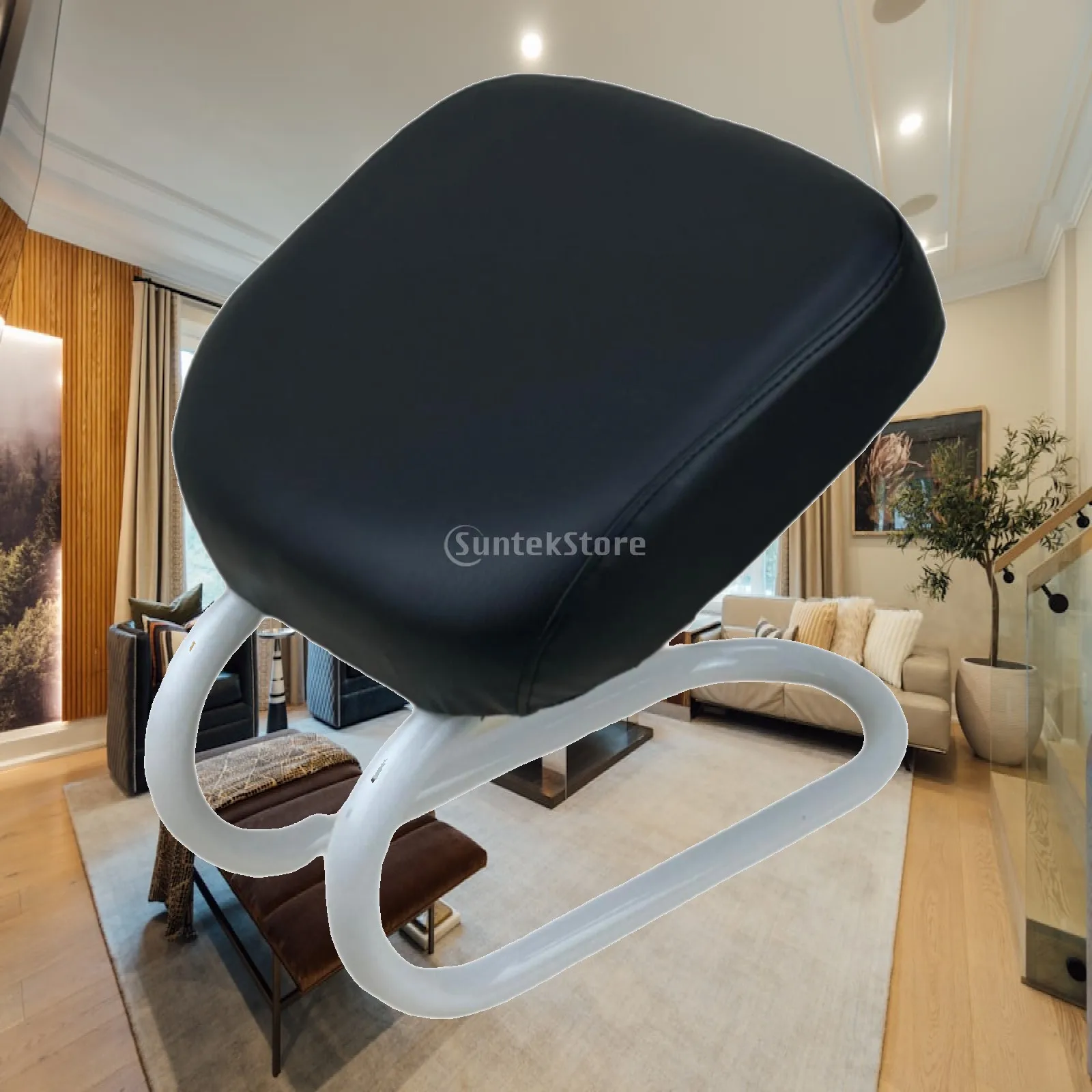 Kneeling Meditation Stool Ergonomic PU Cushion Portable Prayer Bench Yoga Seat Comfortable Support for Adults Meditation