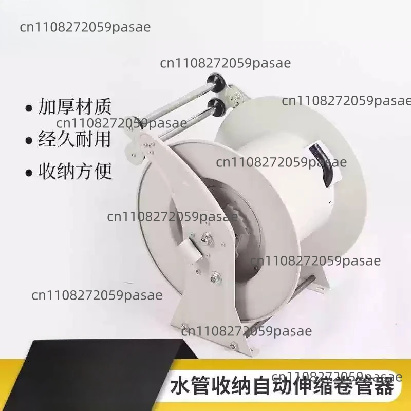 Automatic Retractable Hose Reel with Spring-Loaded Welded Coil Drum, Stainless Steel, for Vehicle Use