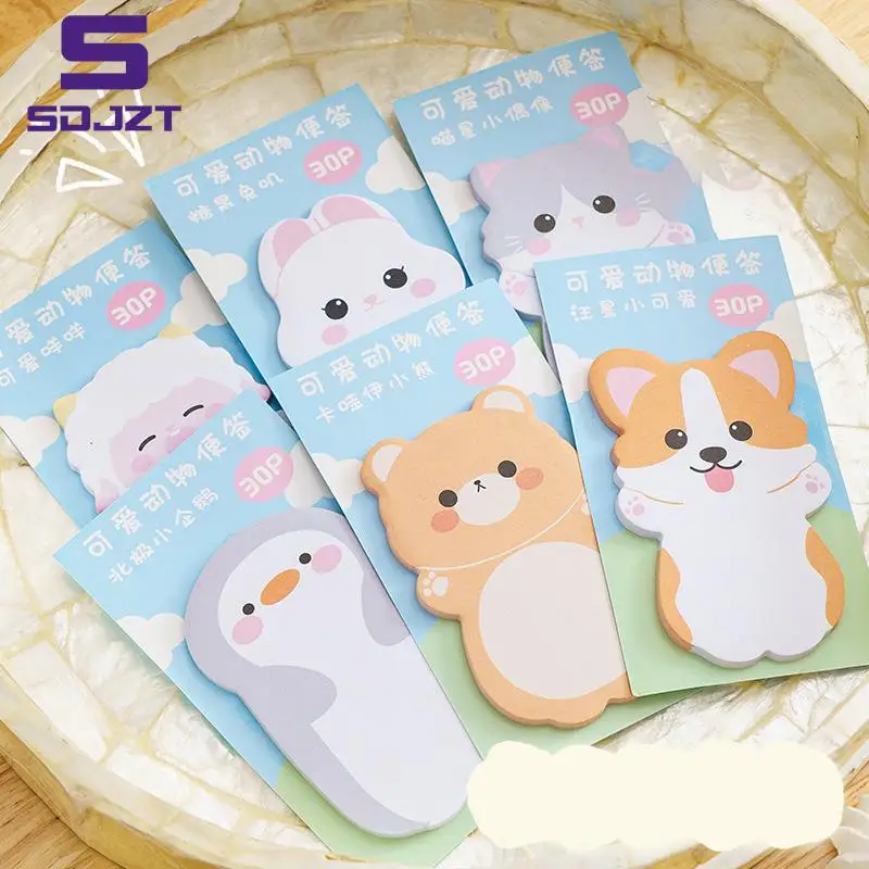 Cartoon Penguin Rabbit Animals Memo Pad Sticky Notes Memo Notebook N Times Stationery School Supplies Kawaii Stationery