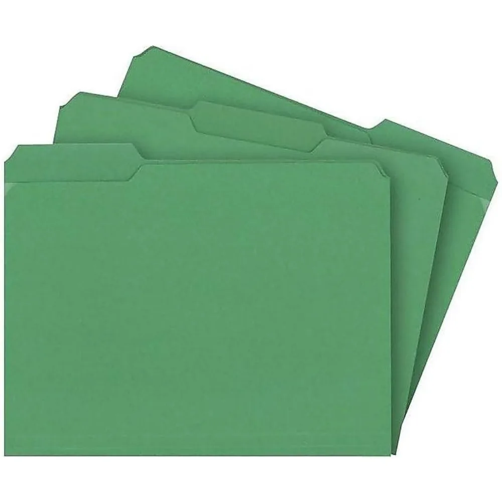 Staples 576937 Colored File Folders w/Reinforced Tabs Letter 3Tab Assortment A 250/BX