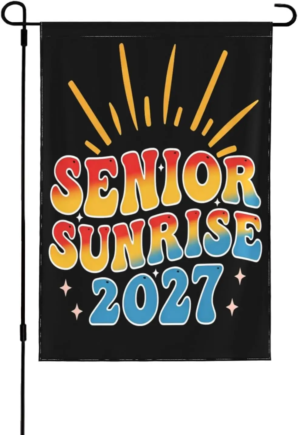 Senior Sunrise 2027 flag Class Of 2027 Graduation Double Sided Garden Flag 12x18 Inch Banner yyi