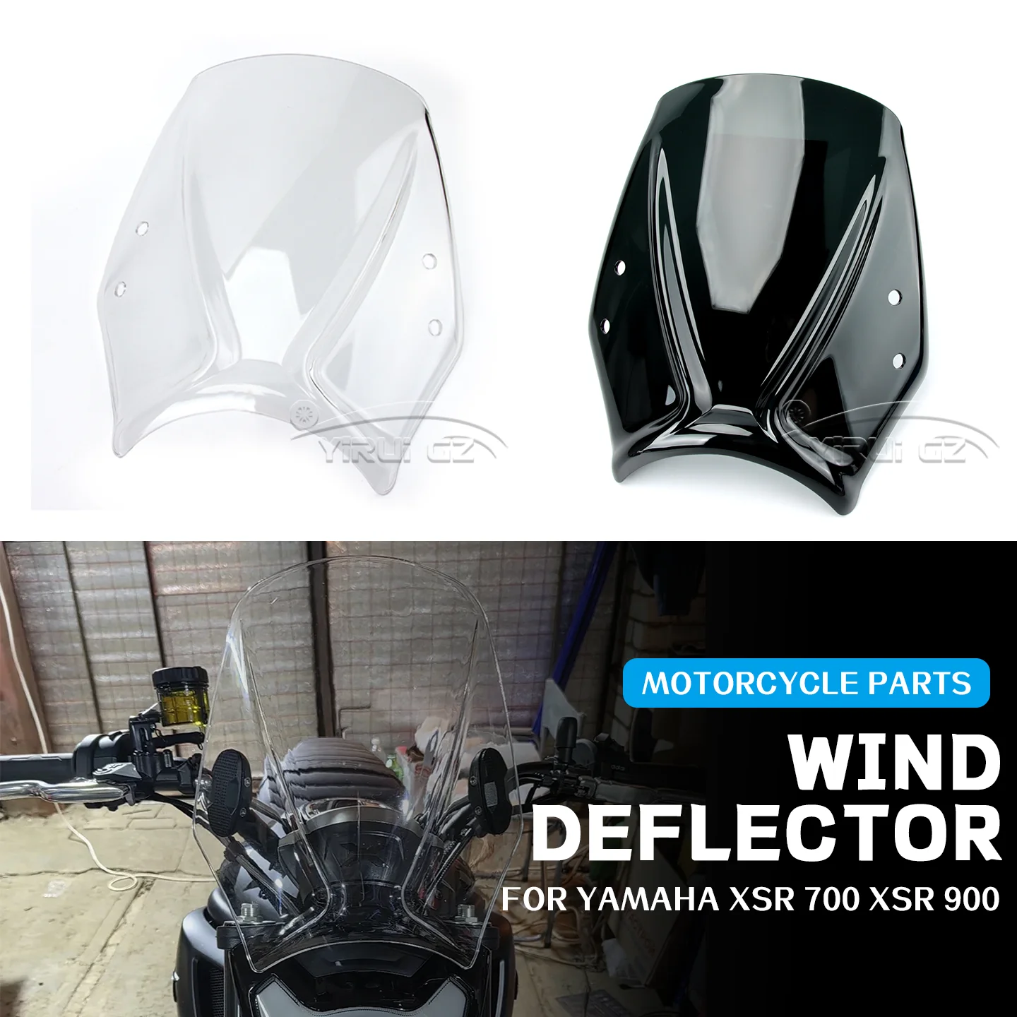 

Windscreen Windshield Motorcycle Sport Wind Deflector Shield Screen Accessories For YAMAHA XSR 700 xsr 900 XSR700 XSR900 2016-