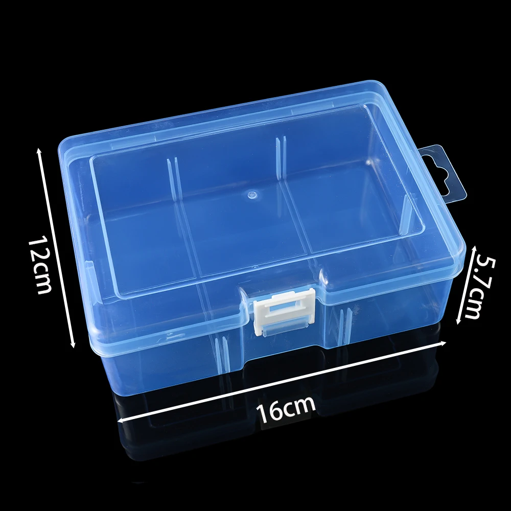 1pcs Plastic Rectangular Transparent Box For Jewelry Hardware Accessories Small Items for DIY Jewelry Beads Crafts Container Box