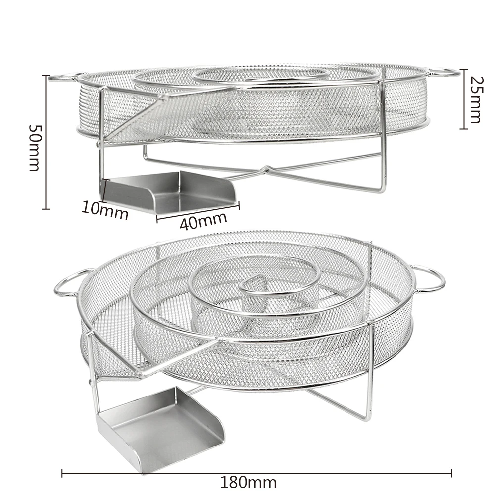 Nuovo generatore di fumo freddo Chip scatola di fumo fumatore salmone pancetta pesce Mini mela legno acciaio Barbecue Grill fumatore polvere di legno caldo