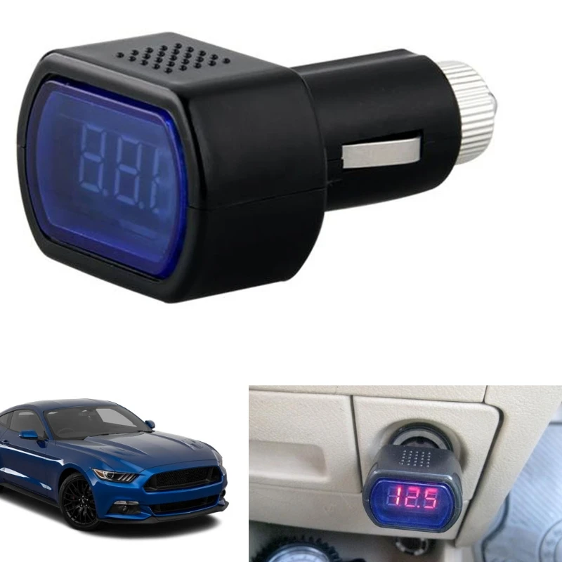 12 Volt Digital Voltmeter Car Volt Meter Car Battery Vehicle Battery And Voltmeter Electric Cigarette Lighter Drop Shipping