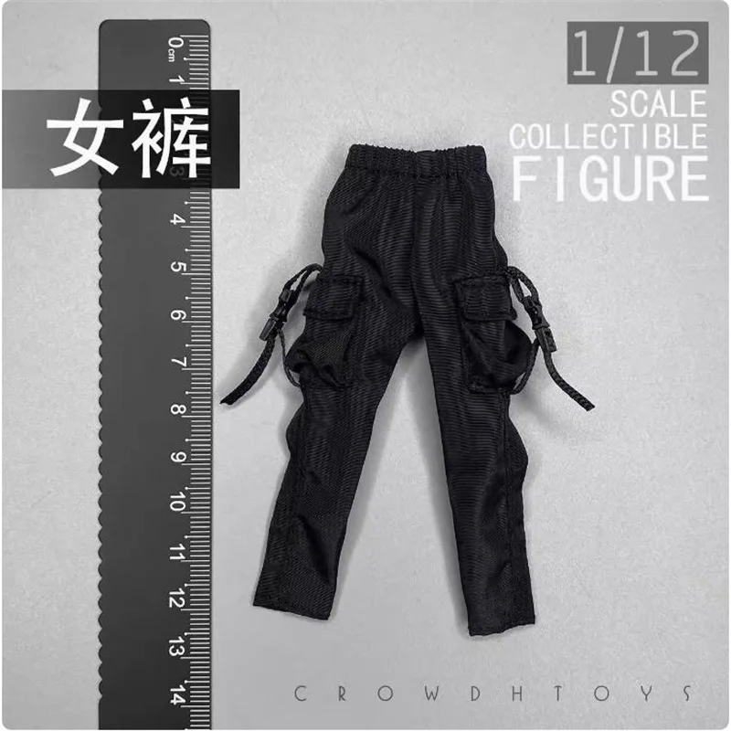 CROWDHTOYS 1/12 Soldier Clothing Accessories Female Trendy Work Pants Model Toy For 6'' Action Figure Body In Stock