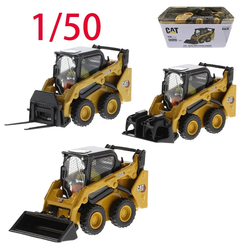 

DM литой под давлением масштаб 1/50 CAT 242D3 Caterpillar компактный колесный погрузчик вилочный погрузчик 85676 модель автомобиля из сплава игрушки для мальчиков подарок