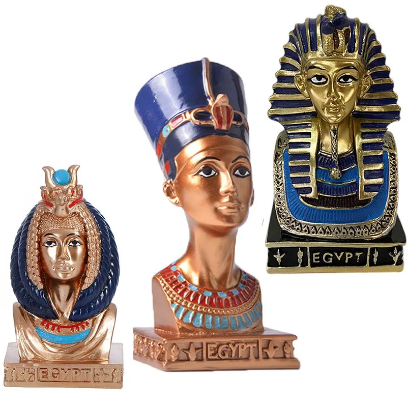 Egyptian Queen Pharaoh Cleopatra King Resin Ancient Miniature Egypt Figurine Sculptures And Special Discount Stock Items