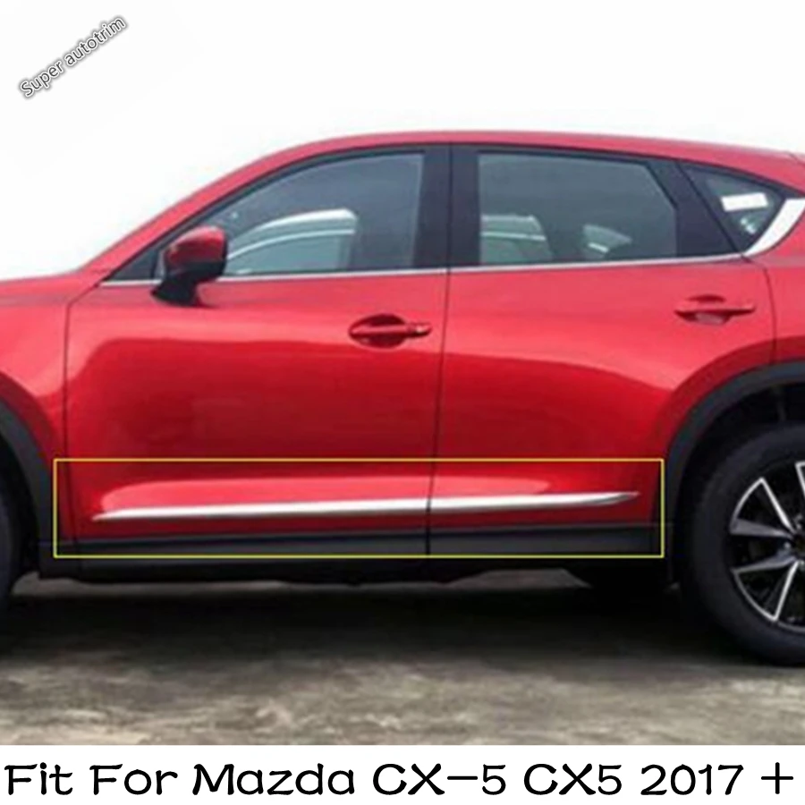 

4PCS Car Door Side Line Body Molding Cover Trim Fit For Mazda CX-5 CX5 2017 - 2023 ABS Exterior Refit Kit Accessories Parts