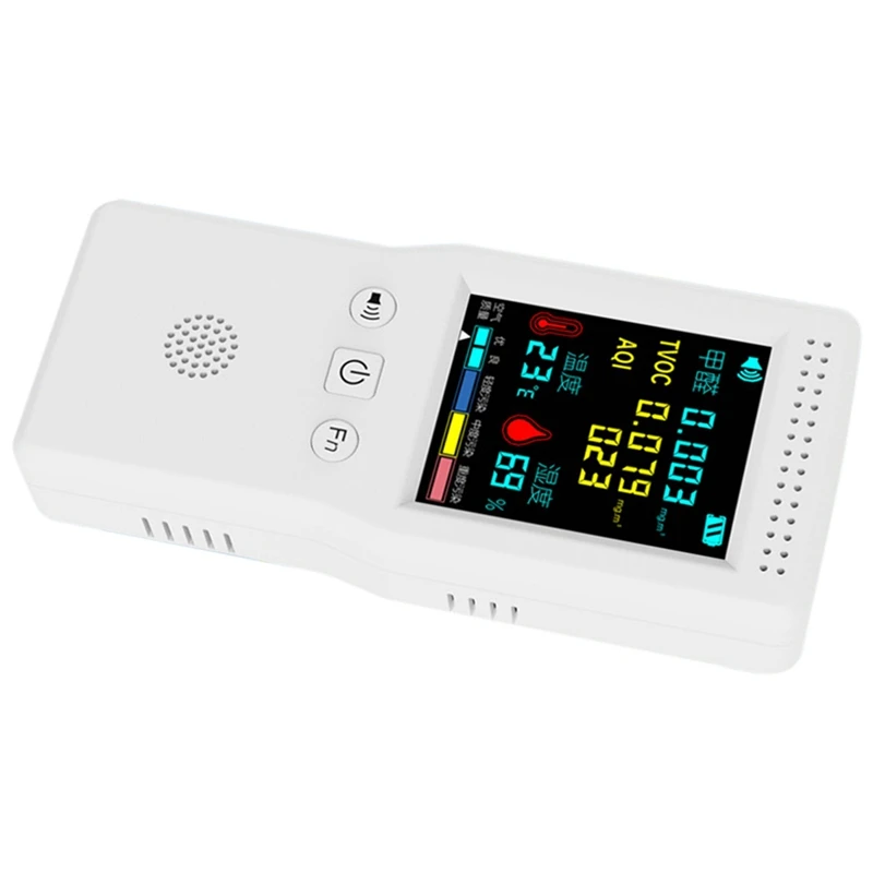 Co2 Meters Air Quality Detector Air Quality Detector PM2.5 PM10 HCHO TVOC CO2 With Backlight LCD Color Display