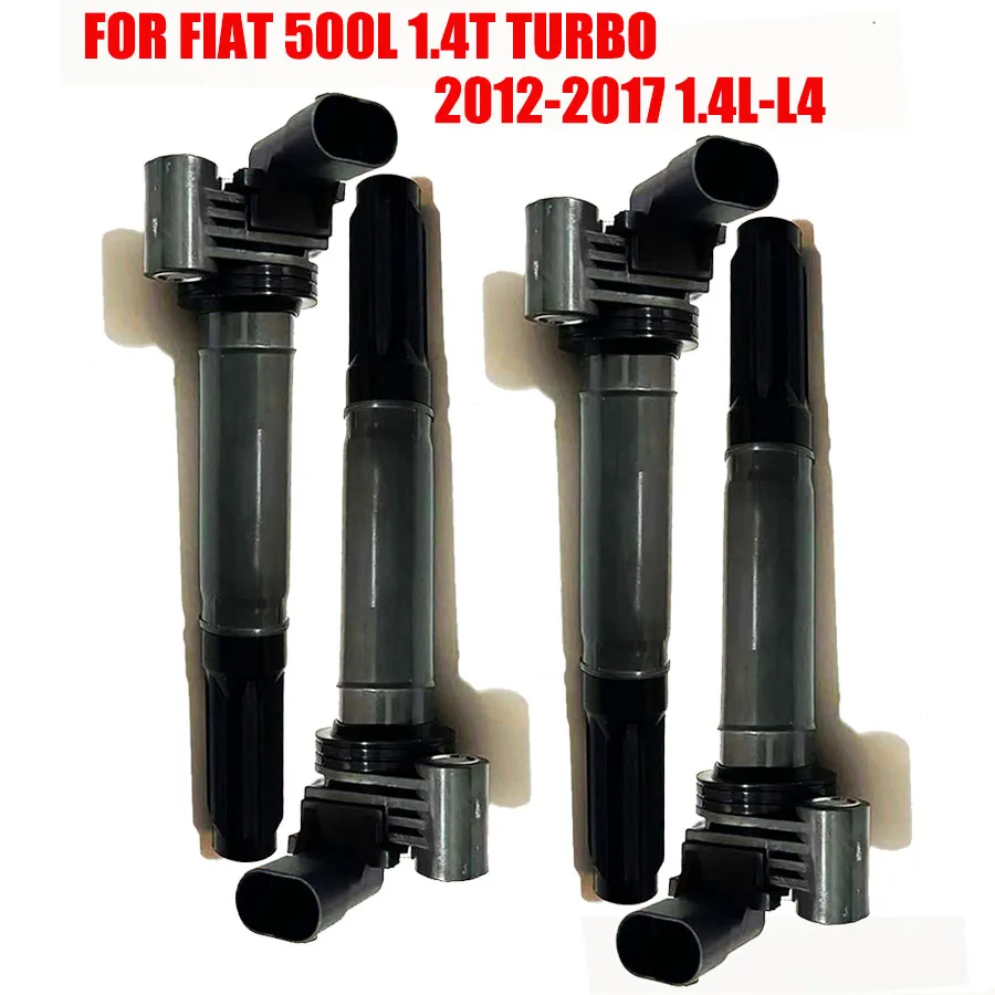 

4PCS IGNITION COIL FOR FIAT 500L 1.4T TURBO 2012-2017 1.4L-L4 UF649 68070492AB 5C1872 E1149 IC752 C-827 C1815