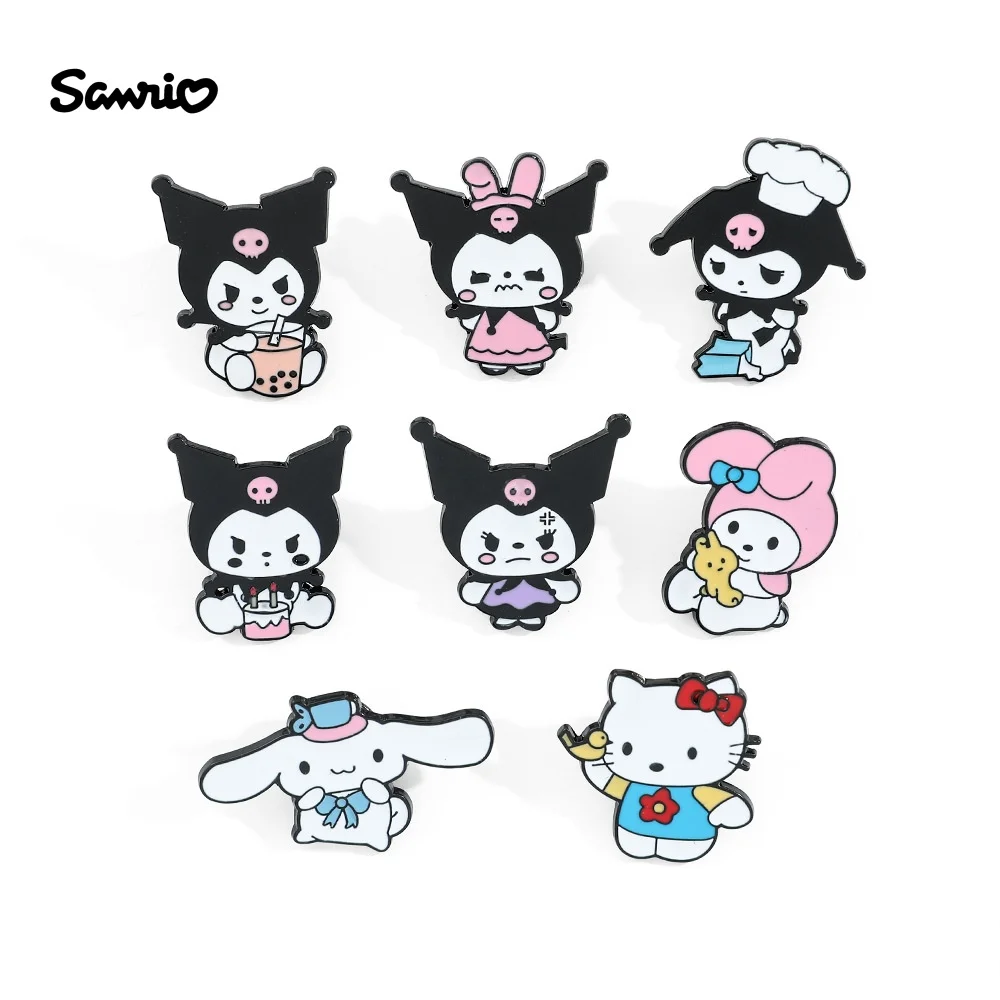 

Sanrio Brooch Kawaii Hello Kitty Cute Lapel Pins Backpacks Girl Enamel Fashion Jewelry Pendant Decorate Children Birthday Gifts