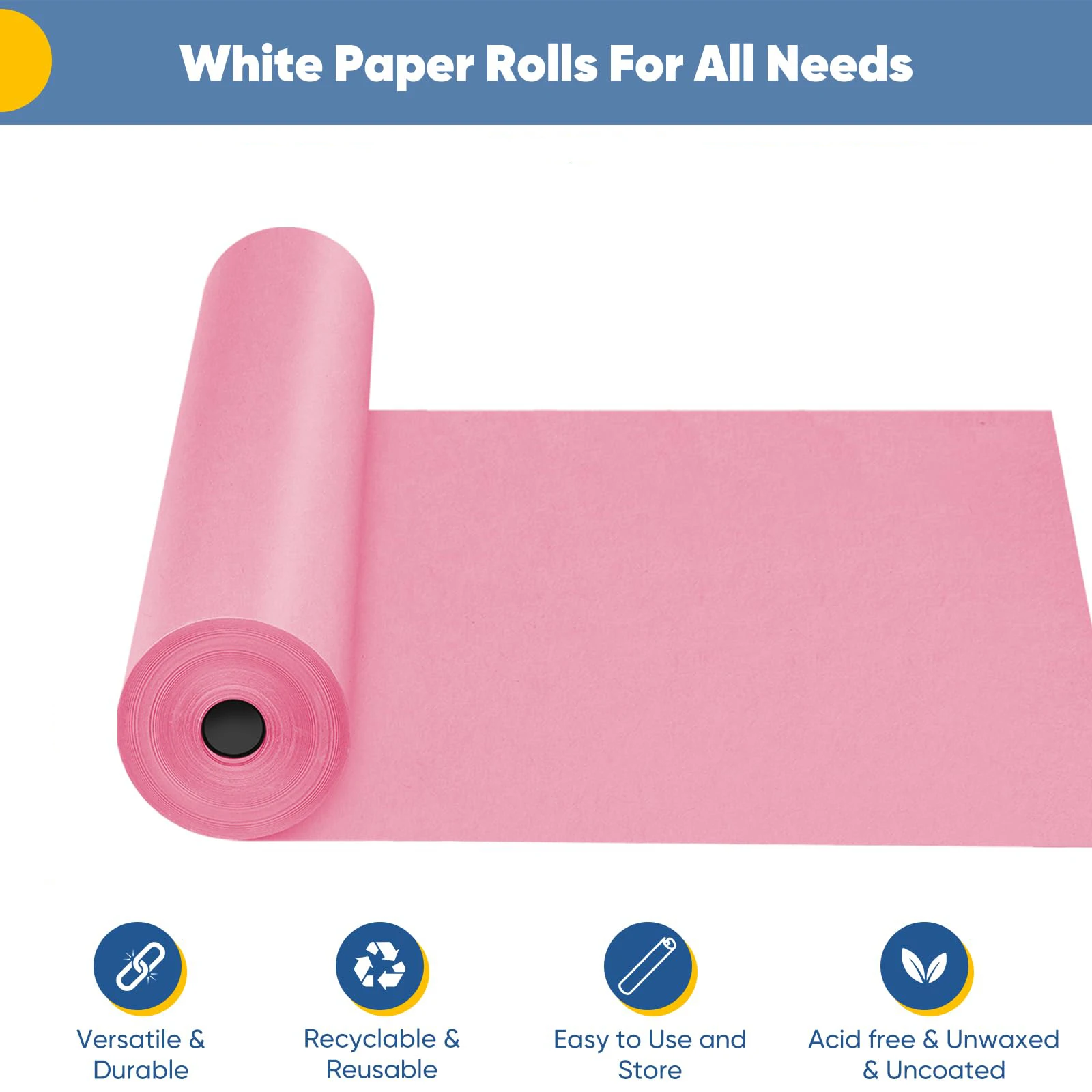 Pink Kraft Paper Roll for Gift Wrapping Moving Packing Pink Paper Roll for Painting DIY Flowers And Gifts Environmental Paper