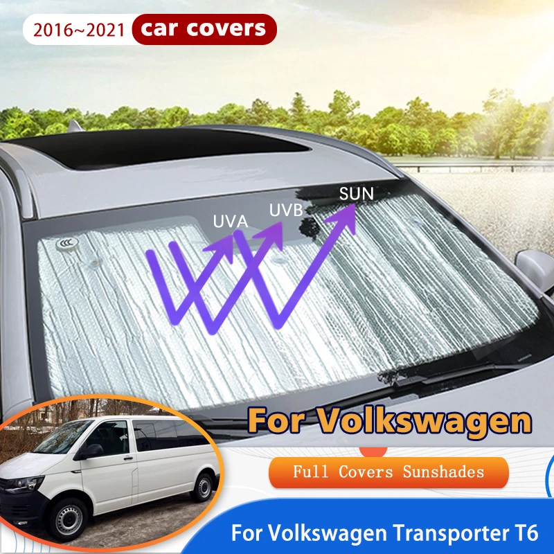 

For Volkswagen Transporter T6 T6.1 2016~2021 2018 Car Window Windshield Sunshades Reflector Sun Shade Sun Visor Auto Accessories