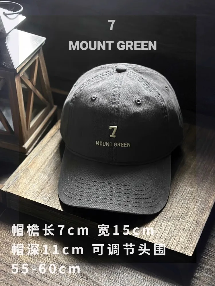 Embroidered Letters Washed Baseball Hat for Men and Women Spring and Autumn Leisure Curved Brim Peaked Cap Couple Fashion