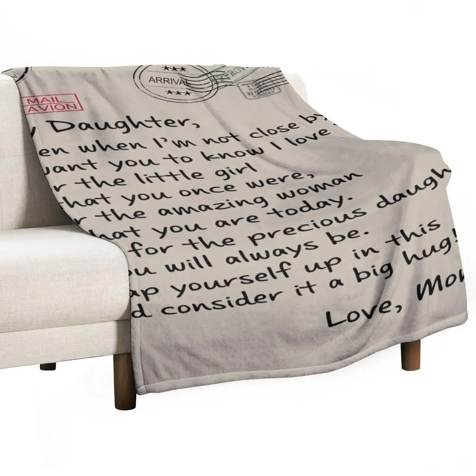 

To My Daughter Even Post Mark Quilt Blanket, Love Your Mom For Family Throw Blanket manga Soft Big Blankets