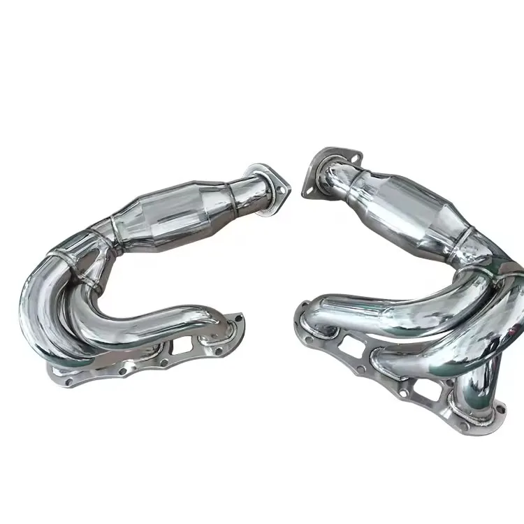 Xinaote ประสิทธิภาพสูง 304 สแตนเลสสตีลขัดยูโร V Catted ท่อไอเสียสําหรับ Porsche Cayman 981 Manifold