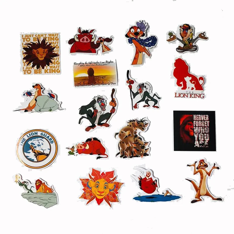 10/30/50pcs Disney Movie Simba The King Lion Stickers Cute Cartoon Decal Skateboard bagagli Car Scrapbooking Toy Sticker for Kid