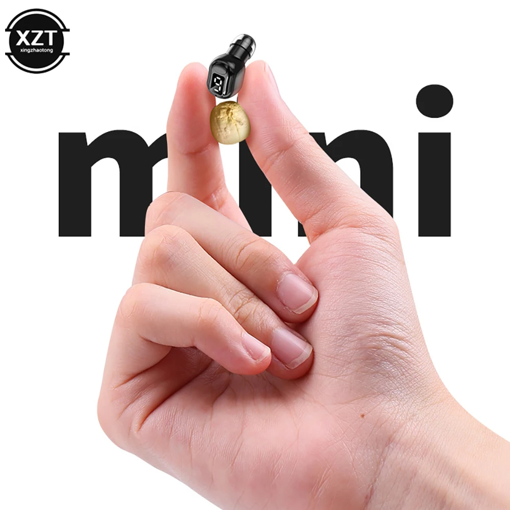 M5 واحد في الأذن سماعة رأس بخاصية البلوتوث لاسلكية يدوي HiFi سماعات موسيقى TWS سماعة أذن للأعمال غير مرئية مع عرض الطاقة