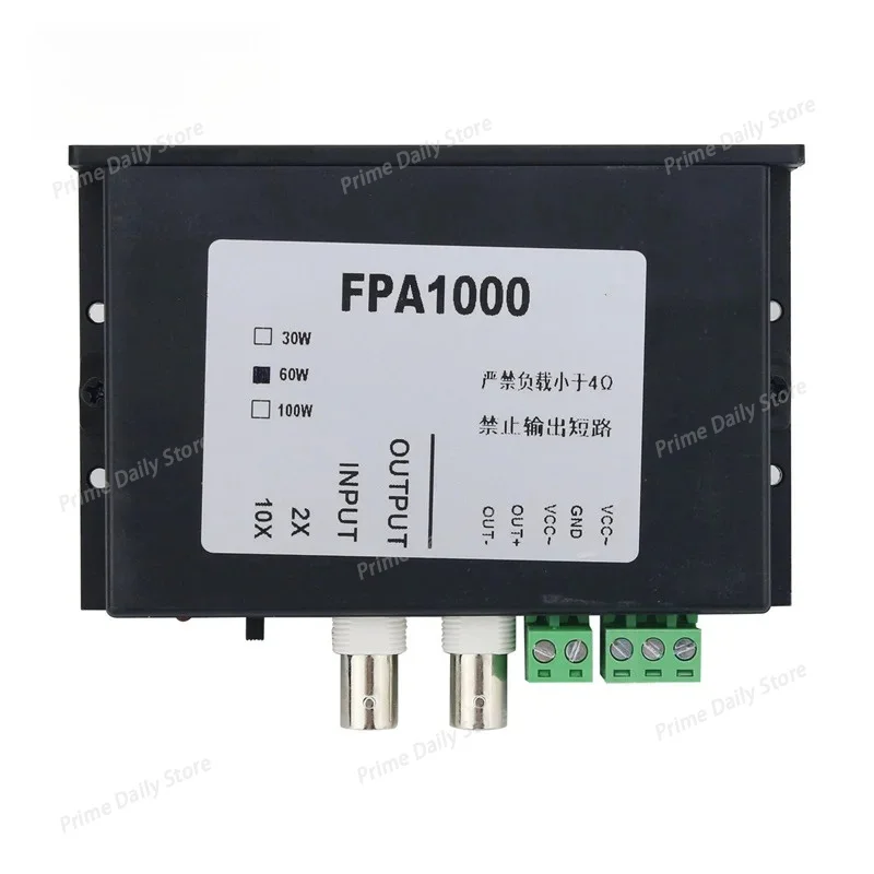 FPA1000 AC‑DC signal power amplifier Coil Driver Module for Function Signal Generator 30W/60W/100W 100KHz Signal Power Amplifier