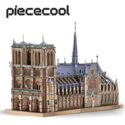 Piececool 3D Puzzle in metallo Notre Dame de Paris Model Building kit fai da te Jigsaw Teens Toys for Brain Teaser