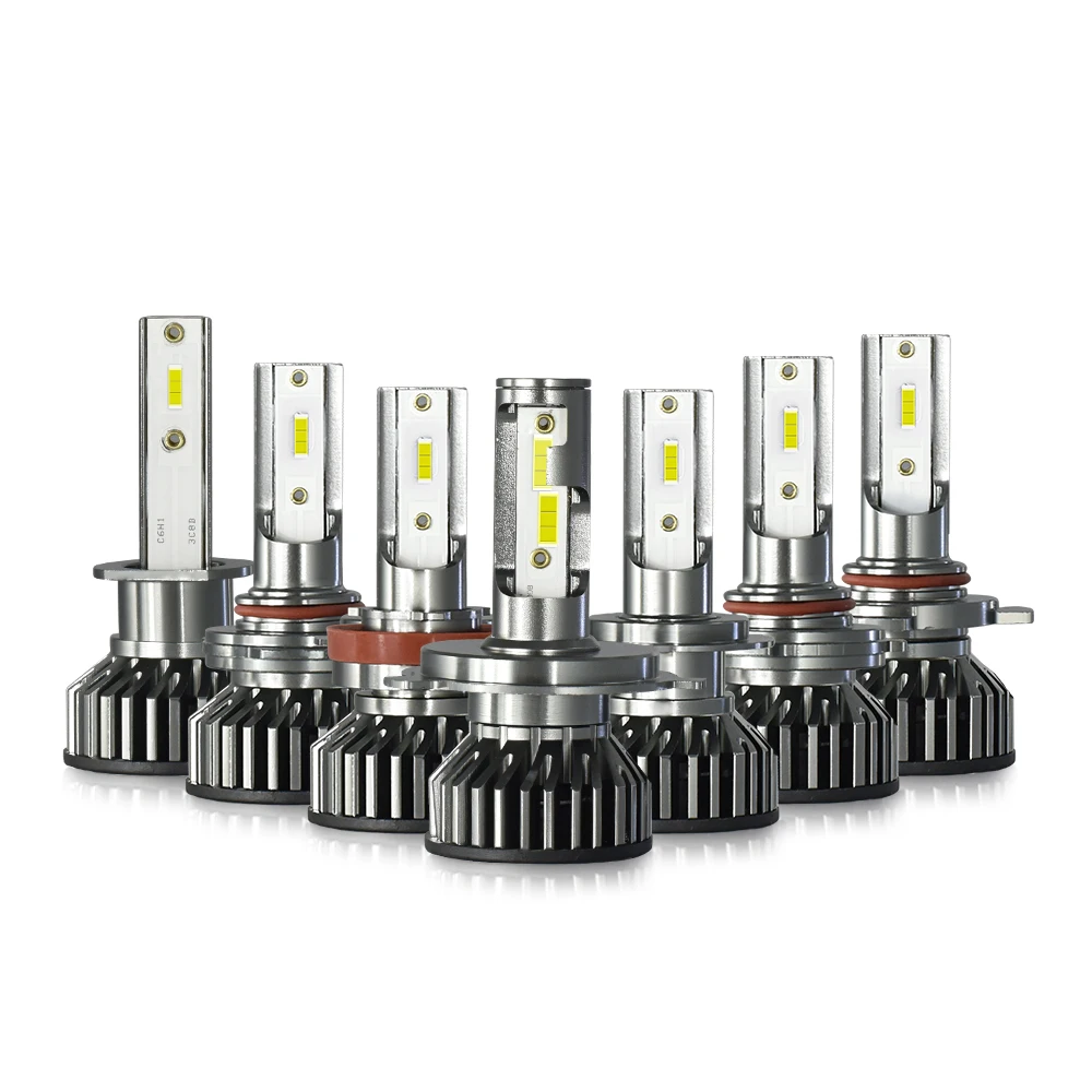 

OEM ODM Car LED Light Bulbs COB DOB CSP 1860 3570 ZES Led Chips 3000K 4300K 6000K 8000K Auto Lighting System LED Headlights