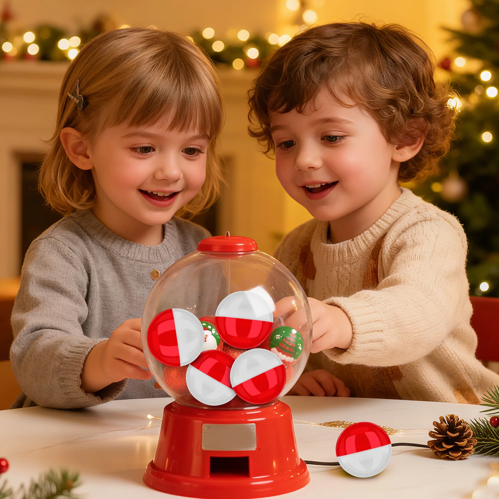 

50Pcs Clear Capsule Balls Refillable Plastic Round Shells for Vending Machines Party Favor Candy Storage for