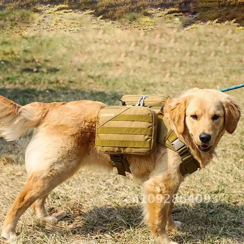 Nieuwe Tactische Hond Harnas Rugzak Militaire Huisdier Medium Tas Vest Hond Outdoor voor Rugzakken Honden Voedsel Hond Grote Wandelwandeling