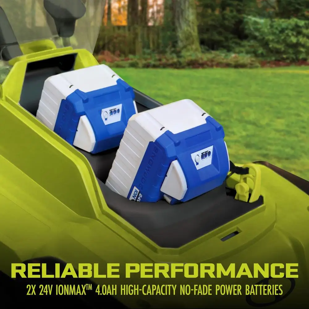 Battery Powered Walk-Behind Lawn Mower 17" Mulching w/ Adjustable Height & 11-Gallon Grass Catcher