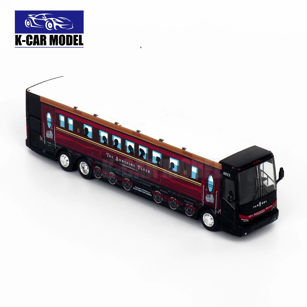 1/87 EUA Americano MCI VANHOOL TMC Ônibus Modelo Diecast Car Toys Presentes