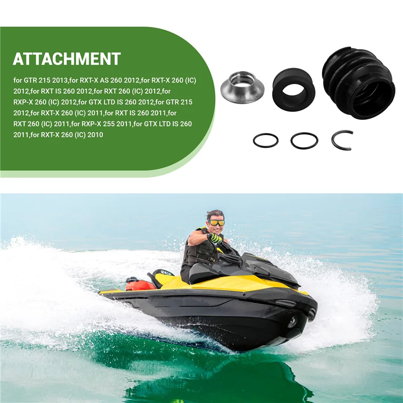 

Dependable-For Sea-Doo Seadoo BRP 4-TEC 130/155/185 GTI GTX RXP RXT GTR Carbon Ring Seal Drive Line Rebuild Kit & Boot