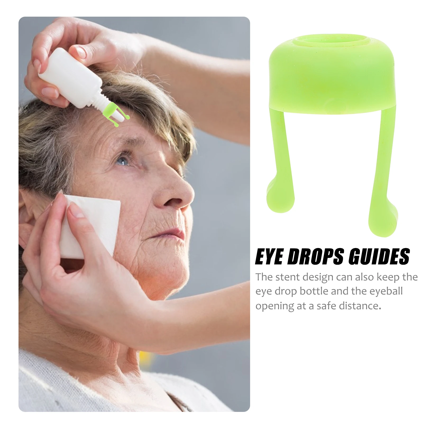 

2pcs Eye Drops Bottle Holder Durable Silicone Eye Drop Applicator Guide Anti-Shake Brackets Universal Fit Toddler Friendly Long