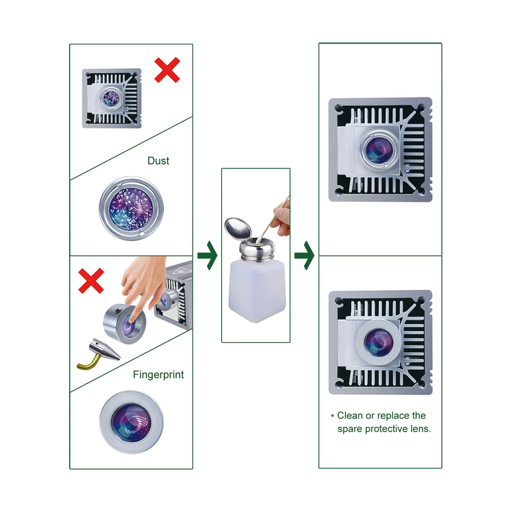 LASER BAUM 450nm 80W High Power Laser Kopf mit Air Assist, Metall Düse, TTL / PWM Schneiden Gravur Laser Modul – Detail 19