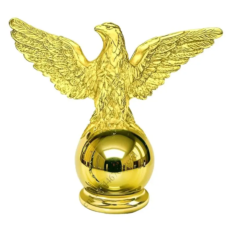 

Golden Hawks Flagpole Toppers Outdoor Patriotic Decoration For Flag Poles Durability With Secure Threaded Mounting P9YB