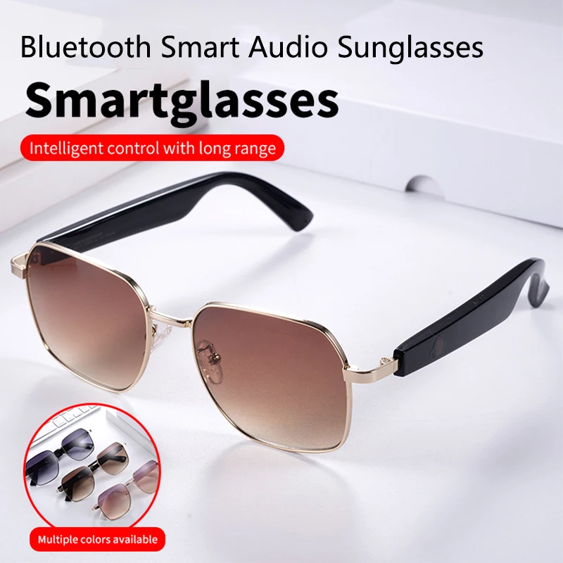 Bluetooth Smart Audio Sunglasses Smart Glasses Men Women Wireless Bluetooth Headset UV Protection UV400 Calls Music Microphone