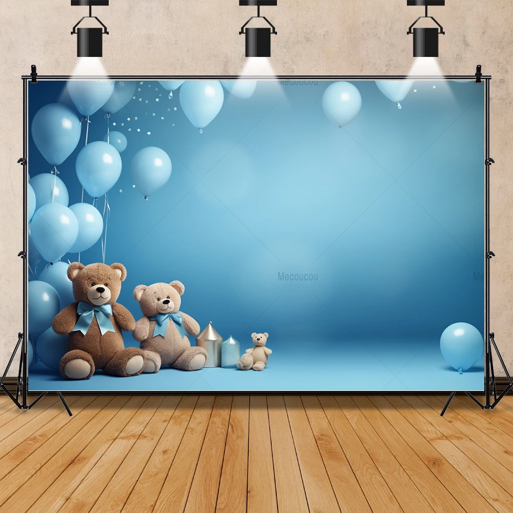 Kid Backdrops For Photography Teddy Bear Baby Shower Customized Poster Birthday Party Photocall Photographic Background