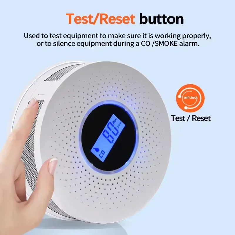 2-in-1 Carbon Monoxide And Smoke Detector Alarm Electrochemical image 6