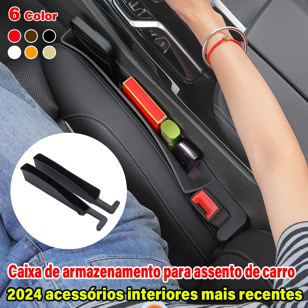 2024 novo 2 pçs caixa de armazenamento lacuna do assento de carro preencher lacunas do assento automático para evitar que os telefones celulares caem kit de ferramentas universais acessórios