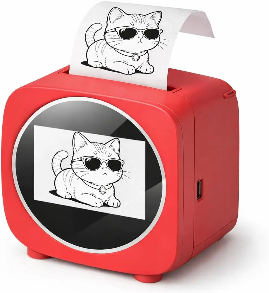 

Умный голосовой принтер для стикеров с дисплеем, портативный термопринтер для этикеток без чернил, поддерживает любые языки