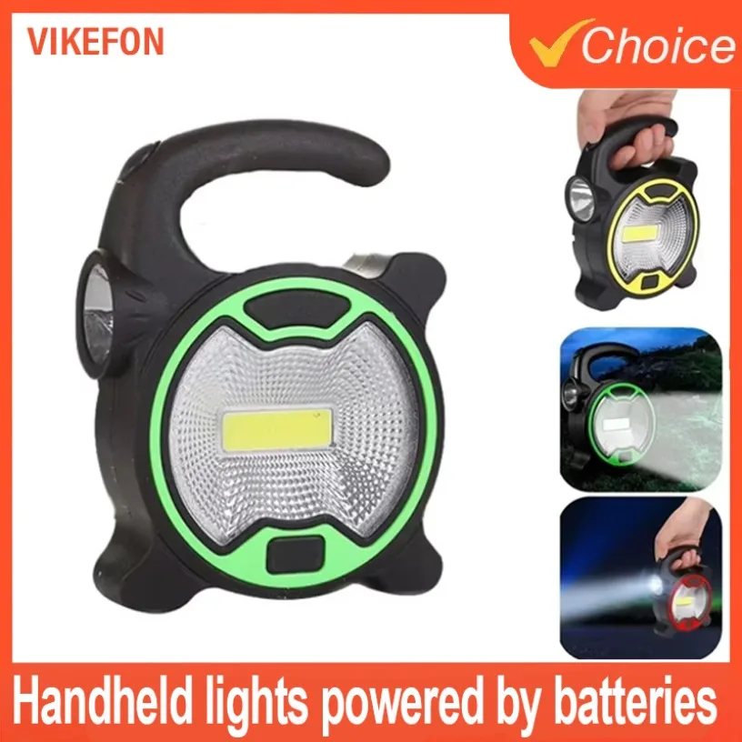 

Battery COB Portable LED Powered Handheld Lantern Super Work Light Bright Flashlight Outdoor Tent Camping Lights without Batter