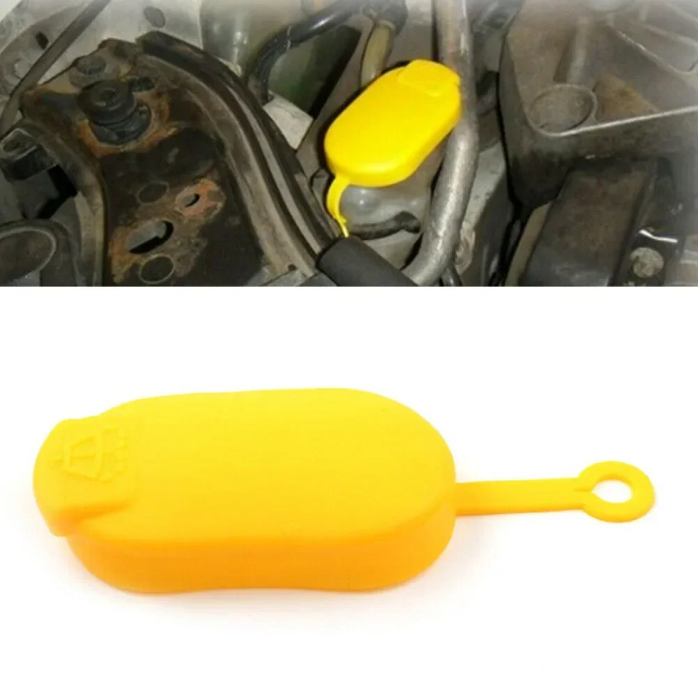 1pc Windshield Washer Cover Fluid Reservoir Cap Tank For Clio Megane Laguna Yellow Plastic Car Modification Maintenance