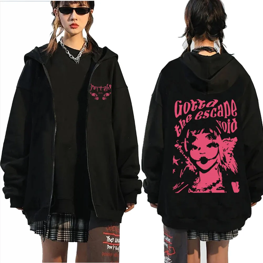 Melanie Martinez Zipper Hoodie Y2K Cosplay Harajuku Casual Loose Pullovers Fans Gift Streetwear Man Woman Sweatshirts