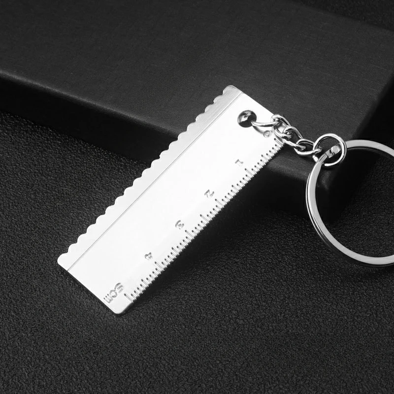 ruler Keychains For Men Car Bag KeyRing Outdoor Combination Tool Portable Mini Utility Pocket key chains