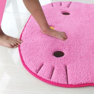 Olá Kitty Designer Capacho macio de pelúcia, Tapete antiderrapante, Tapete de casa, Sala de estar, Banho imitação, Cor rosa e branca 10 principais vendas tapetes da hello kitty - №9