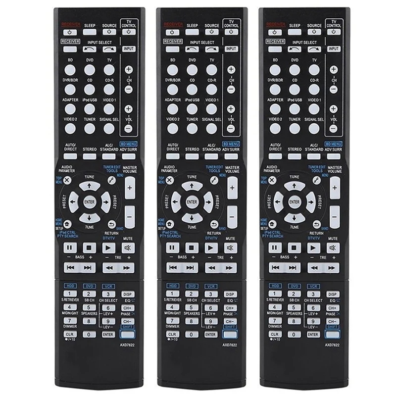 3X Pro Axd7622 Replace Remote Control For Pioneer Av Receiver Htp-071 Vsx-321-K-P